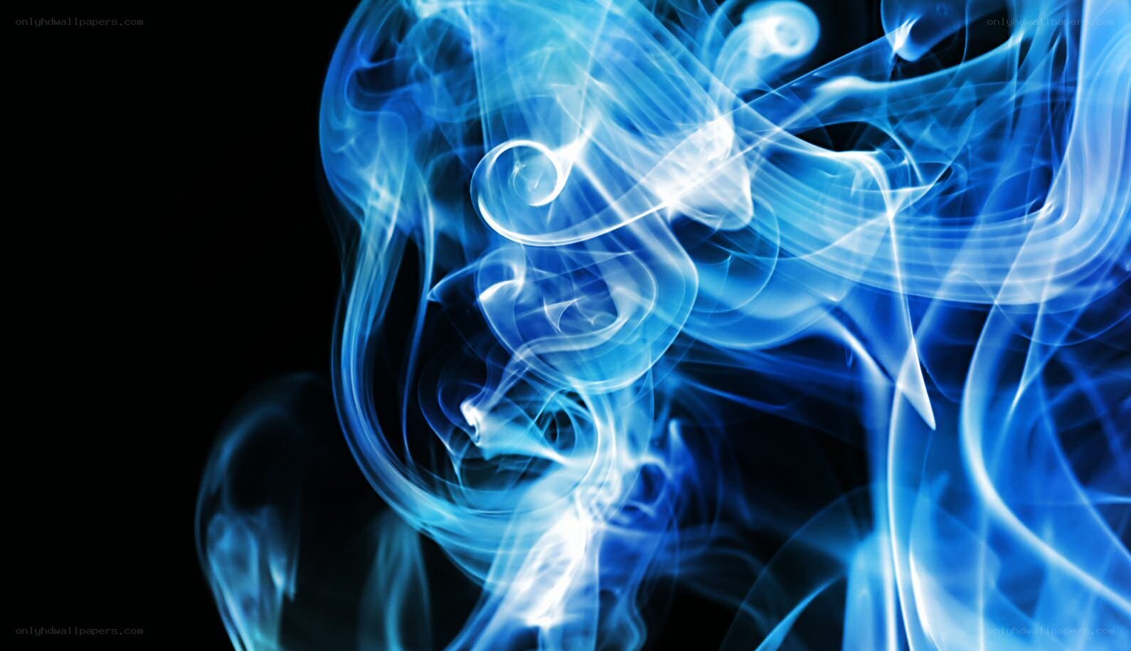 blue smoke swirls