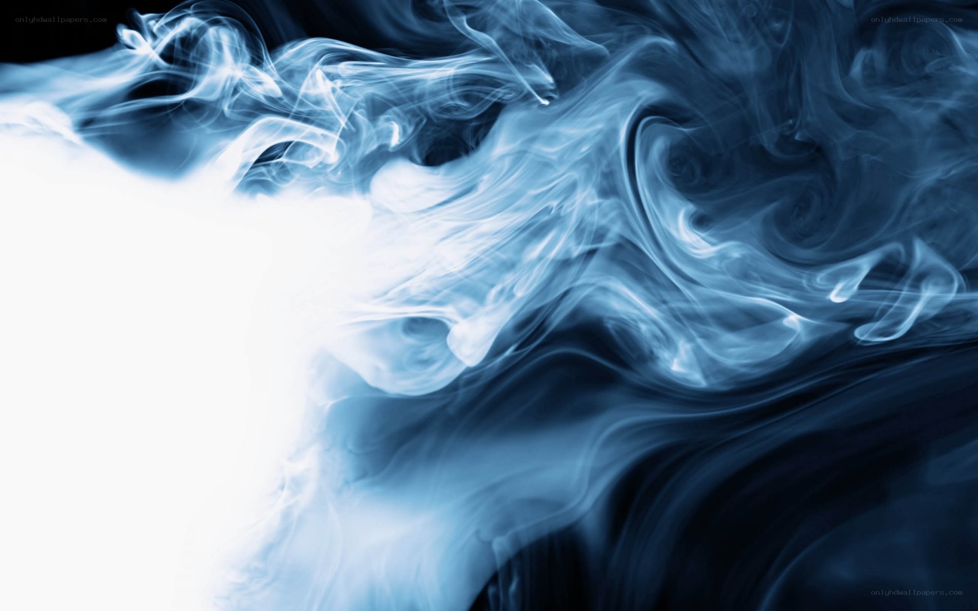 blue smoke swirls