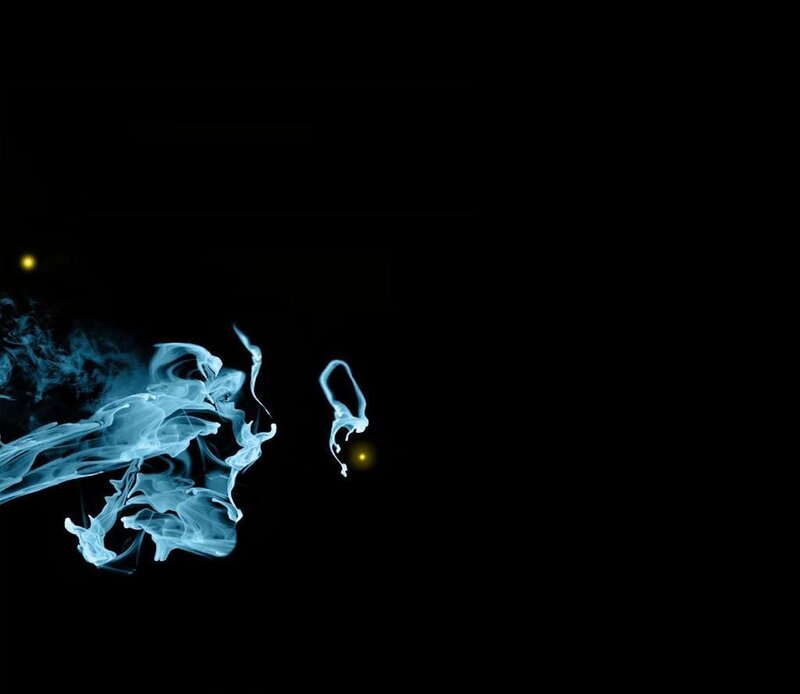 Blue Smoke Swirls — Black, Dramatic