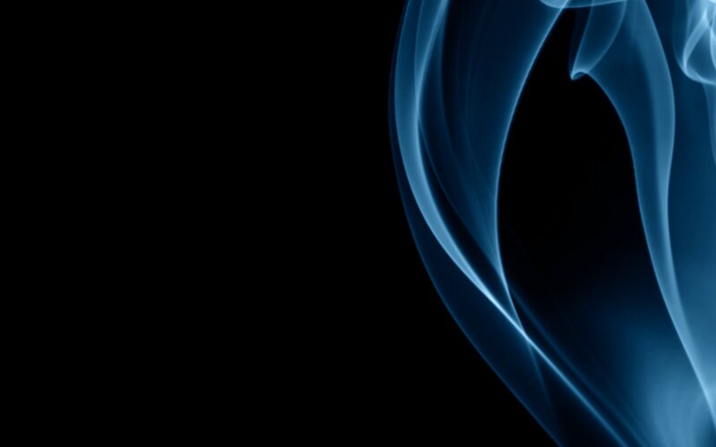 Blue Smoke Swirls — Black, Serene
