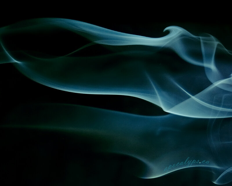 Blue Smoke Swirls — Black
