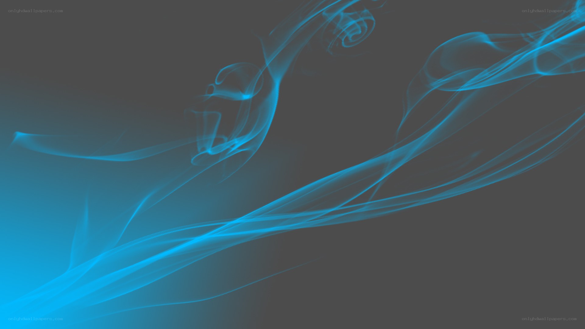 blue smoke swirls on gray