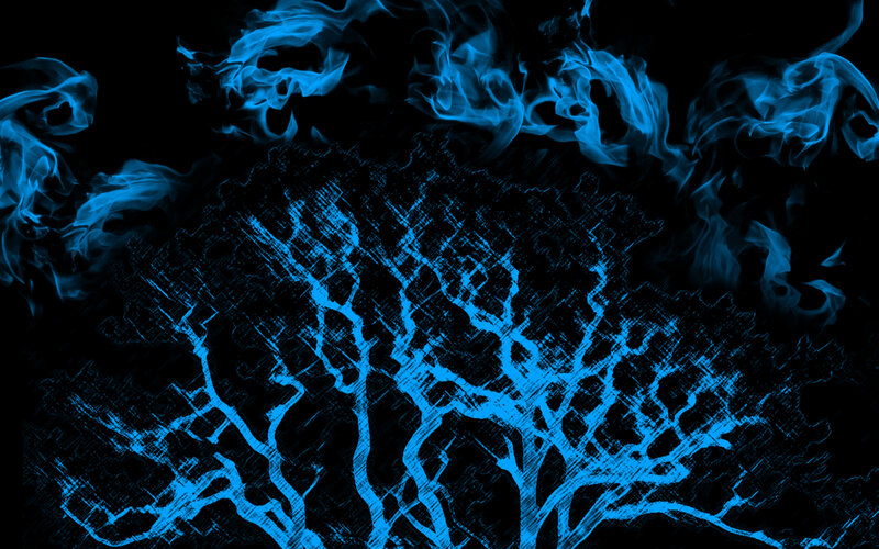 blue smoke tree design