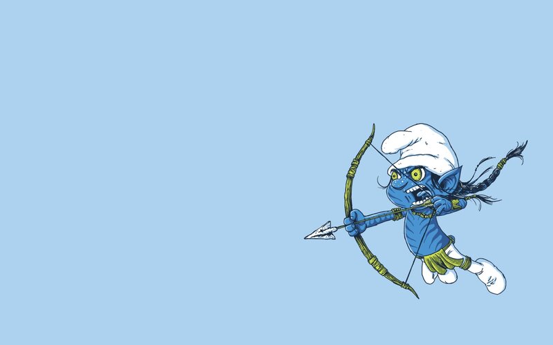 blue smurf archer