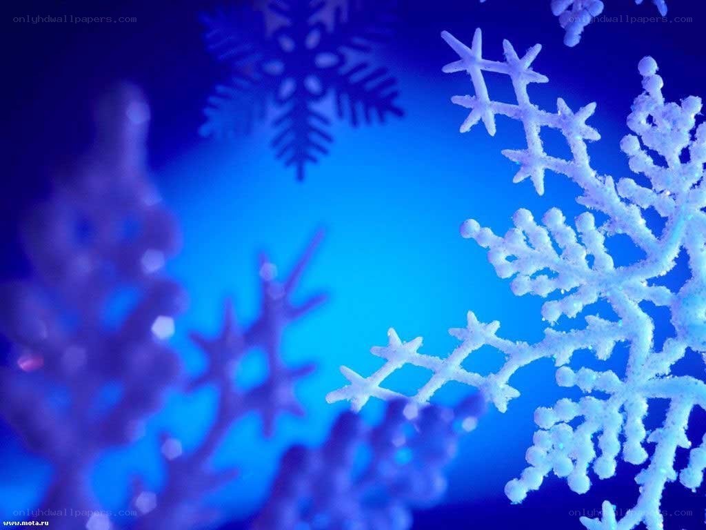 Blue snowflake background
