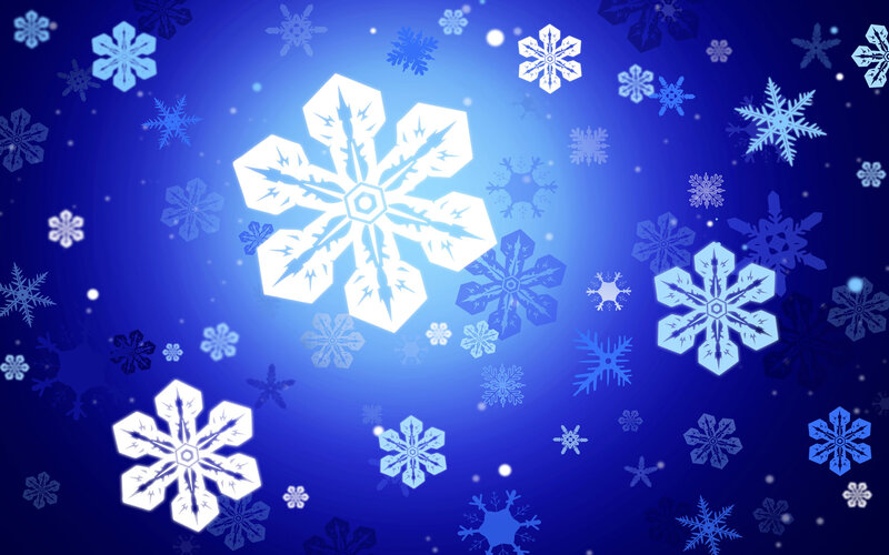 blue snowflake background