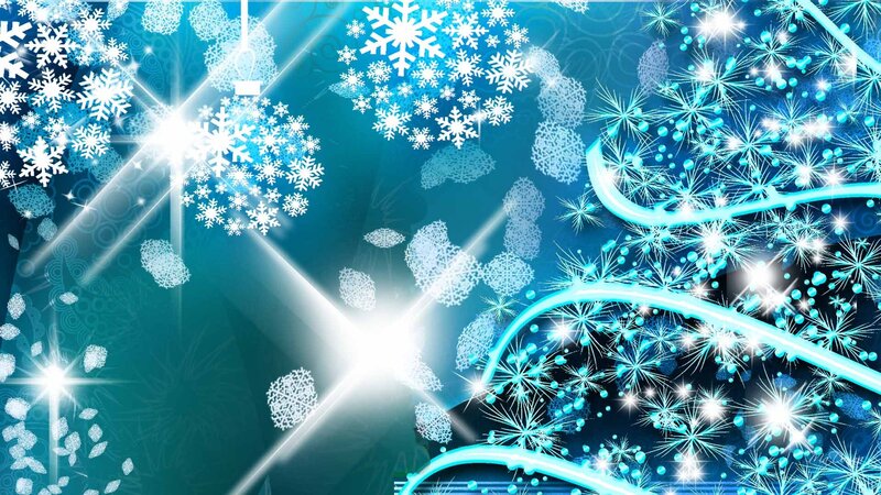 Blue Snowflake Background — Festive, Winter