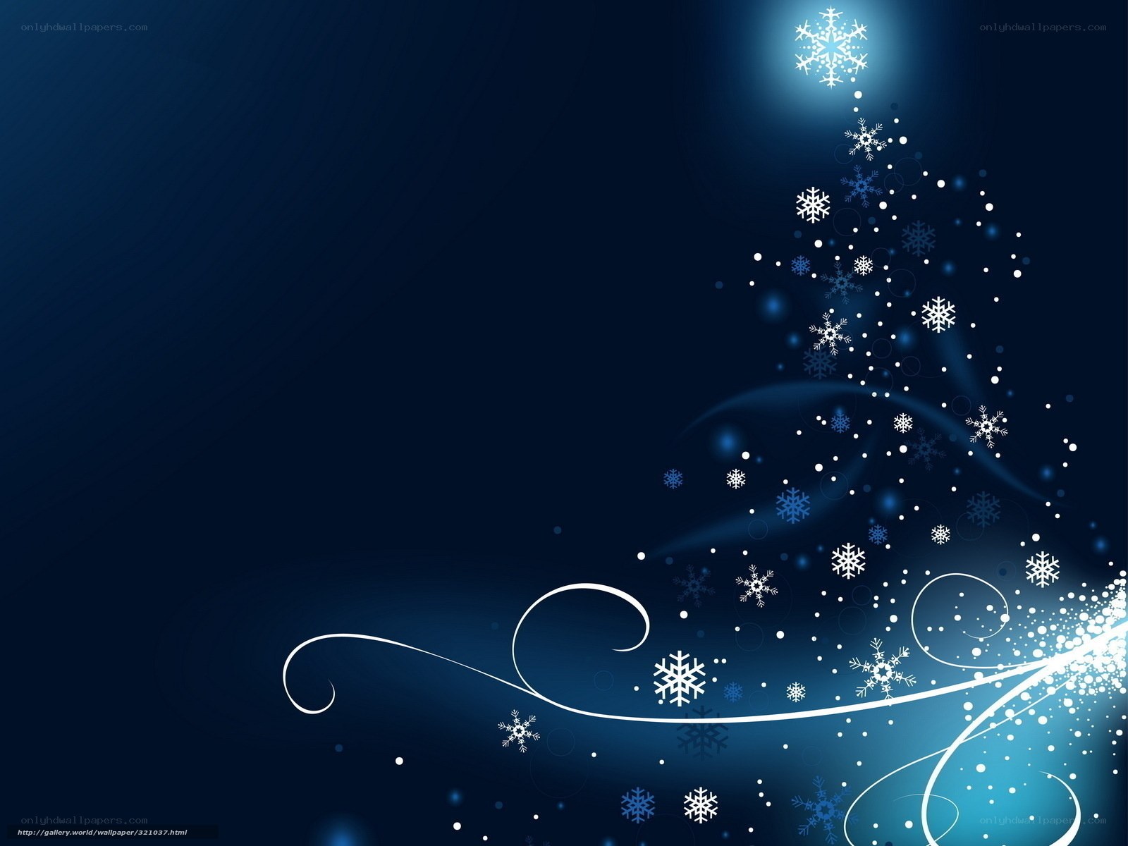blue snowflake christmas tree