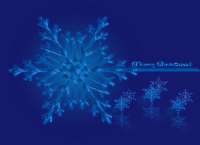 Blue Snowflake Design — Festive, Winter