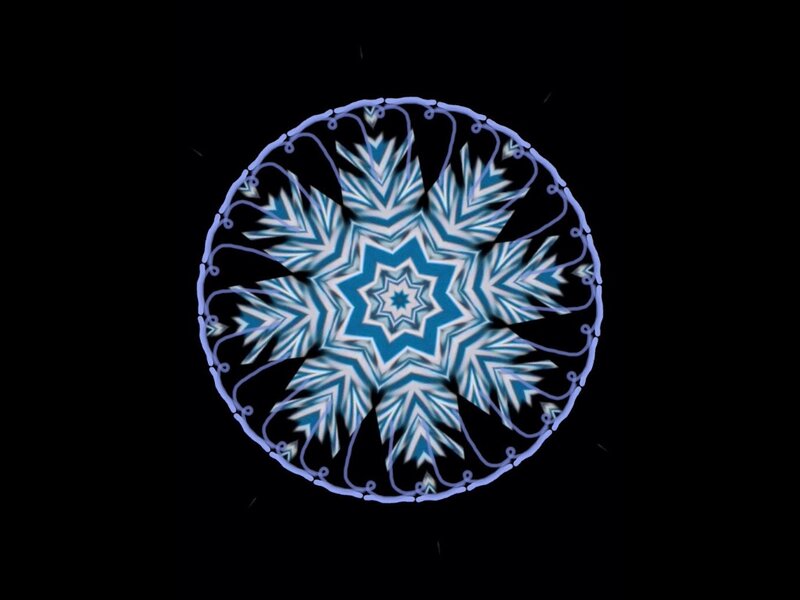 Blue Snowflake Mandala