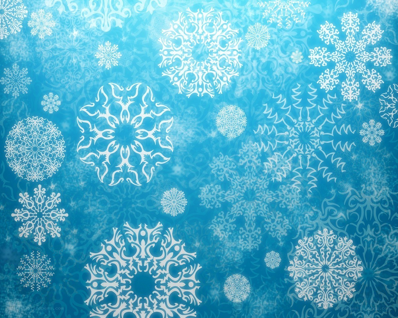 blue snowflake pattern