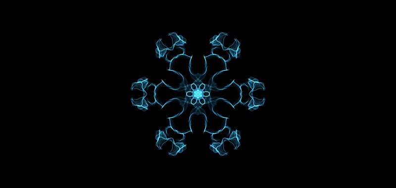 Blue Snowflake Pattern — Calm, Abstract
