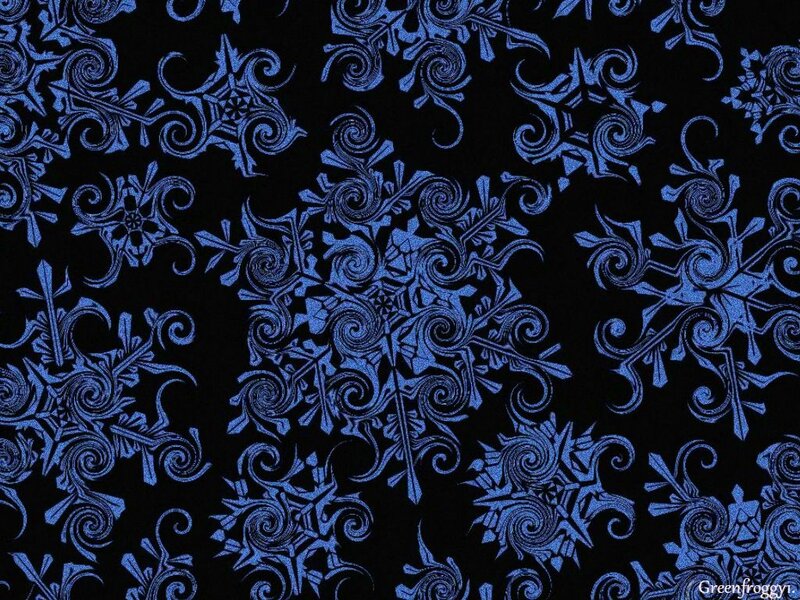 Blue Snowflake Pattern — Calm, Illustration
