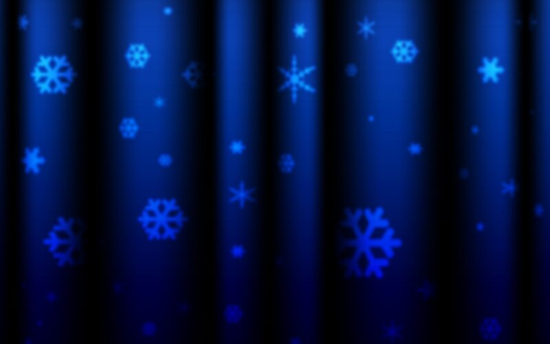 Blue Snowflake Pattern — Calm, Night