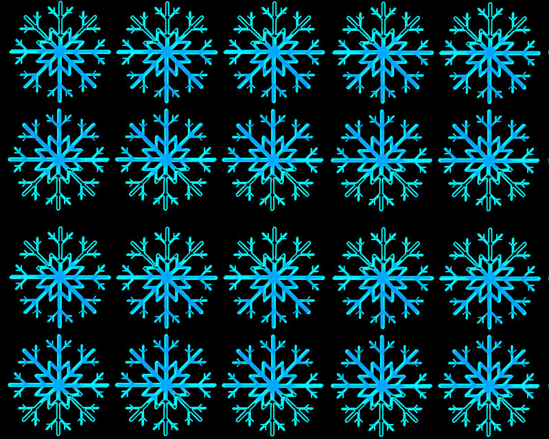 Blue Snowflake Pattern — Cyan
