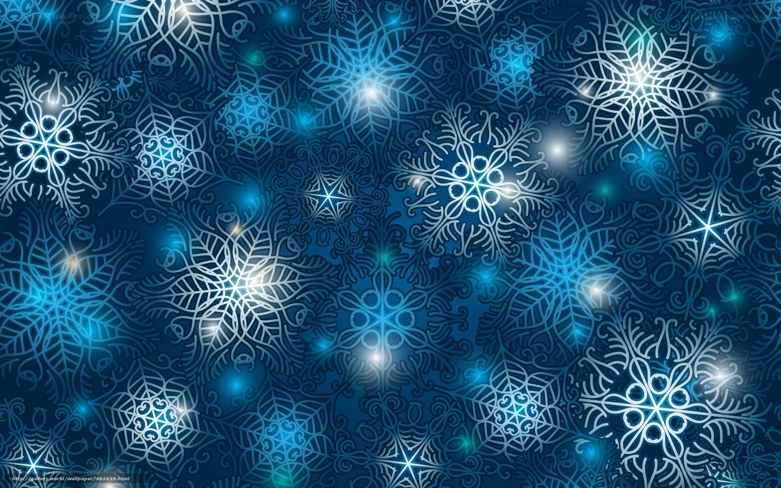 blue snowflake pattern wallpaper