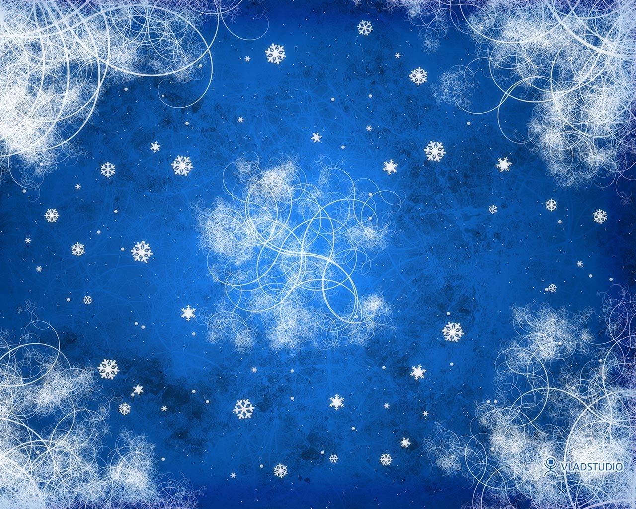 blue snowflake winter background