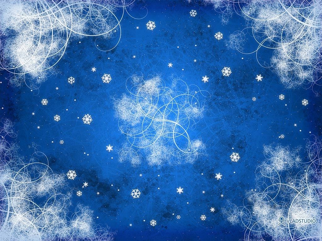 blue snowflake winter background