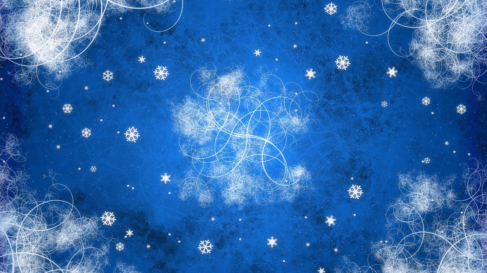 blue snowflake winter background