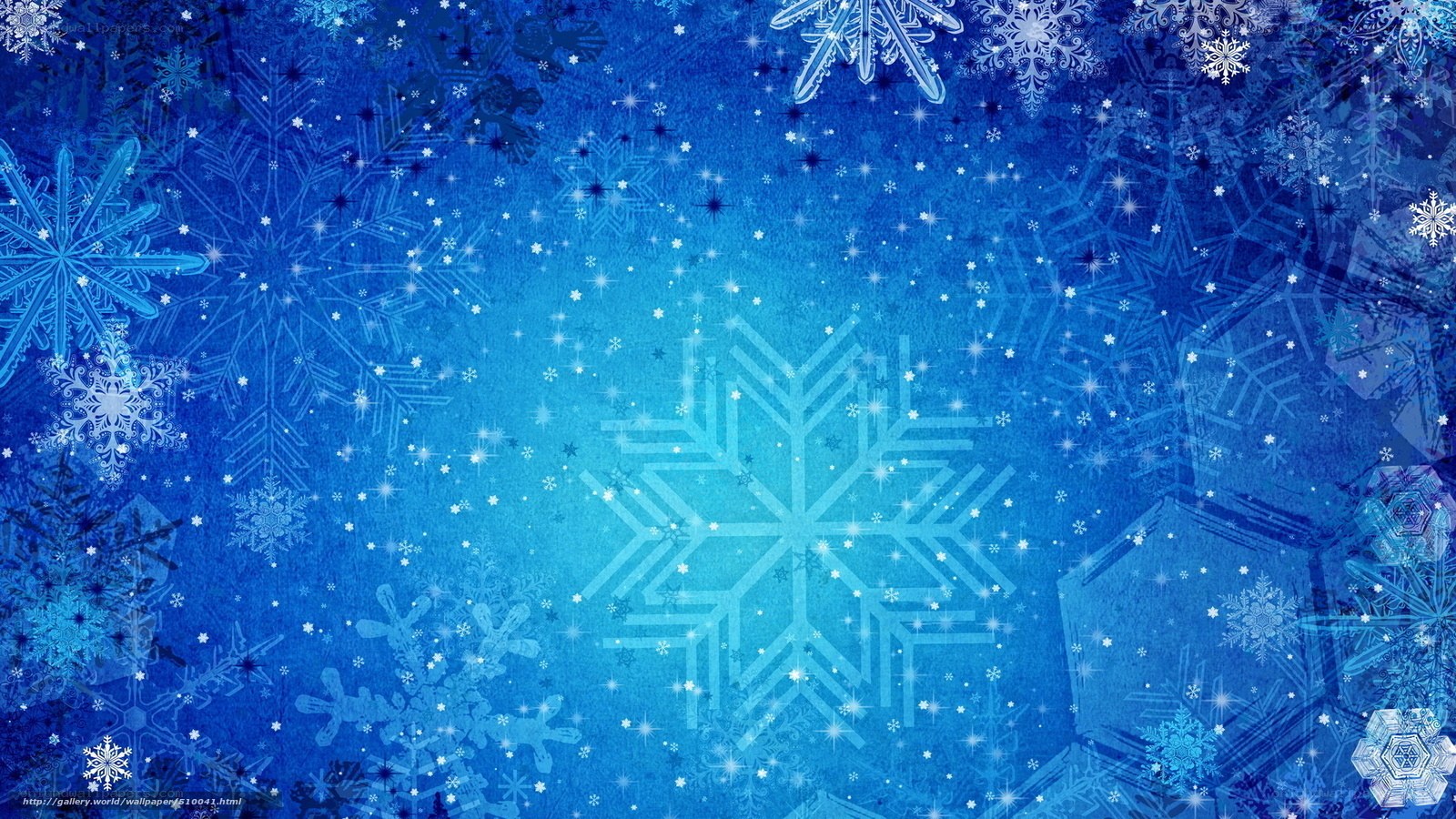 blue snowflake winter background