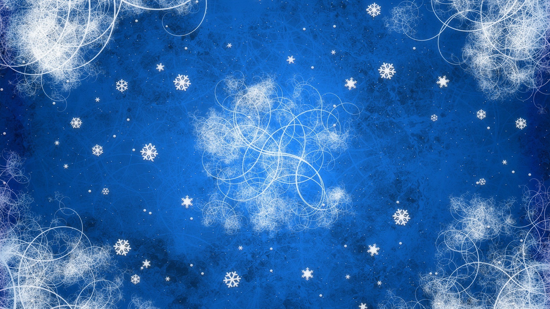 blue snowflake winter background