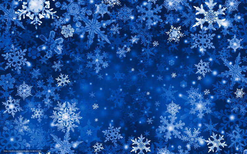 Blue Snowflakes Falling