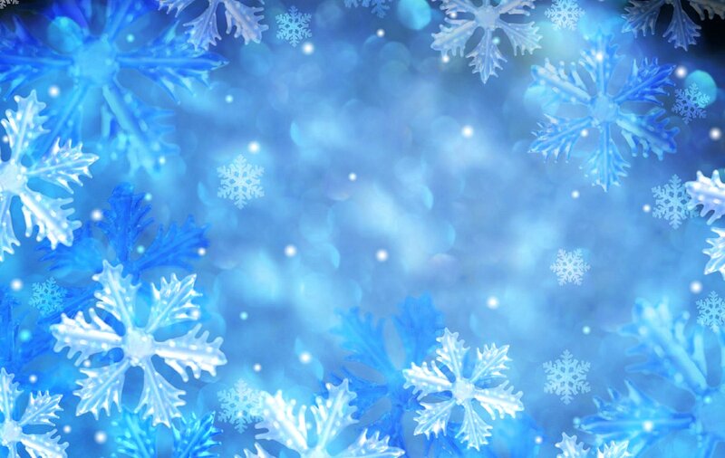 Blue Snowflakes on Blue