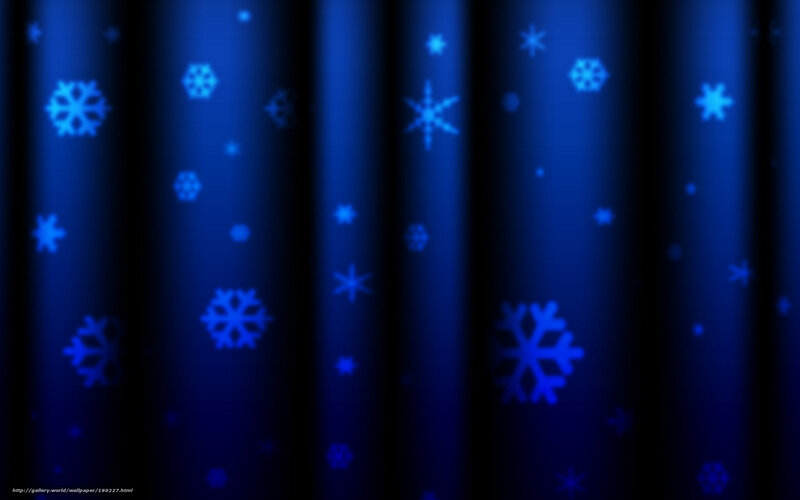Blue Snowflakes on Dark Background — Calm