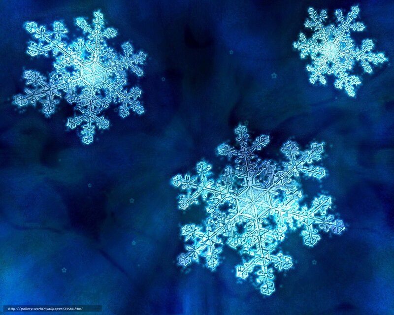 Blue snowflakes on dark background