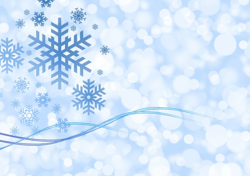 Blue Snowflakes on Light Blue