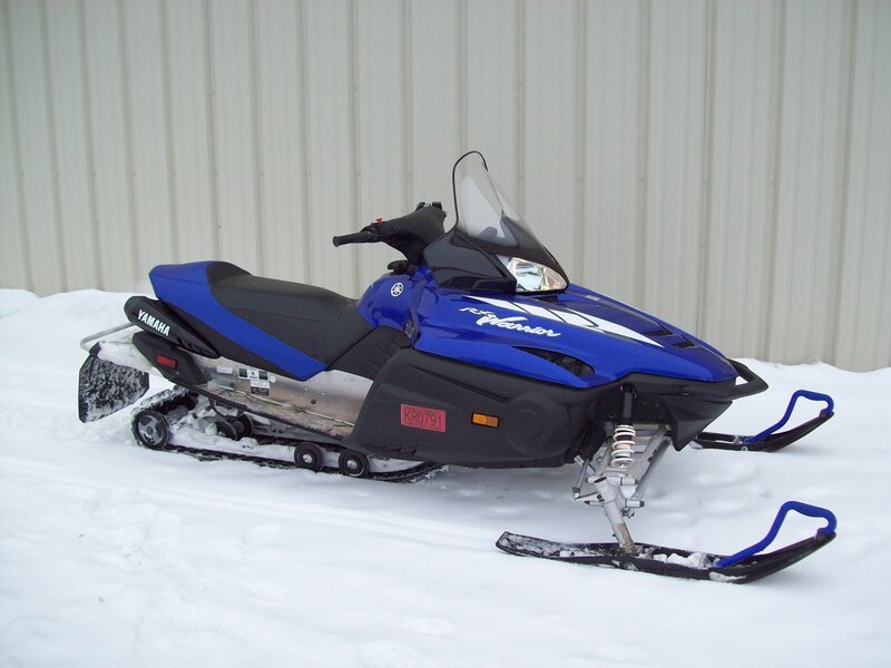 Blue Snowmobile