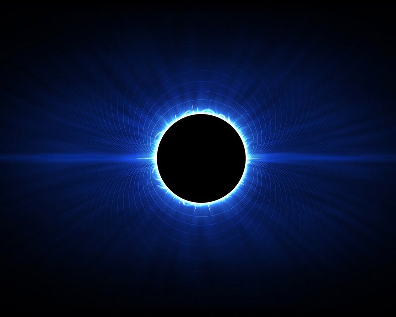 Blue solar eclipse