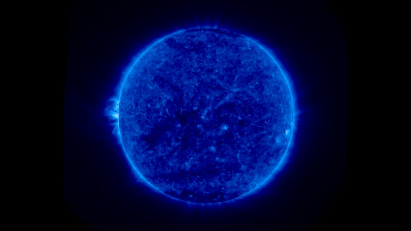 Blue solar image of the sun