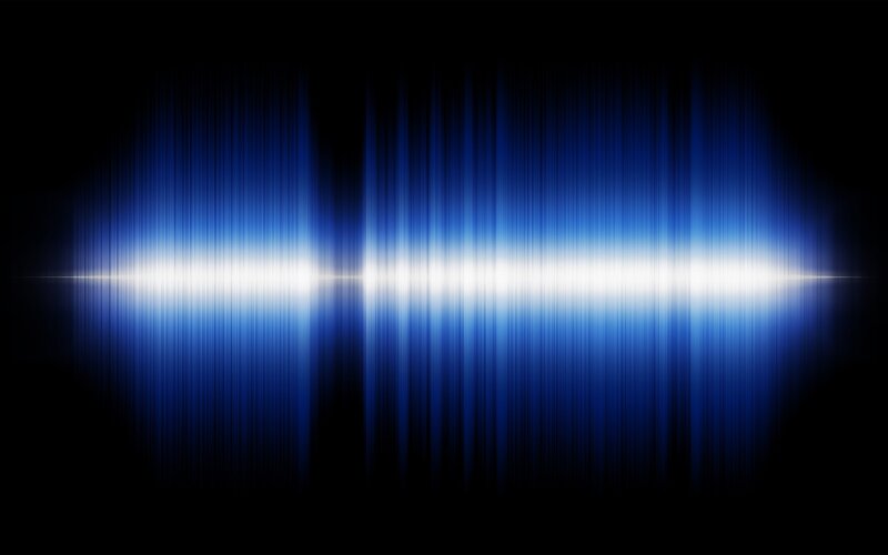 Blue Sound Wave — Dramatic, Abstract, Sound Wave