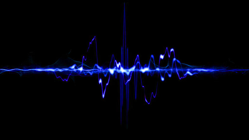 Blue Sound Wave — Dramatic, Abstract
