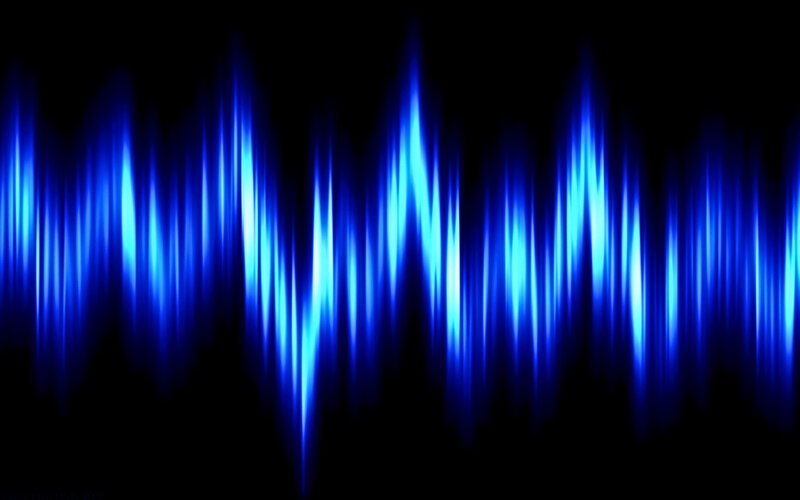 blue sound wave pattern