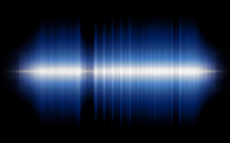 blue sound wave visualization