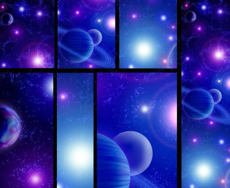 blue space collage