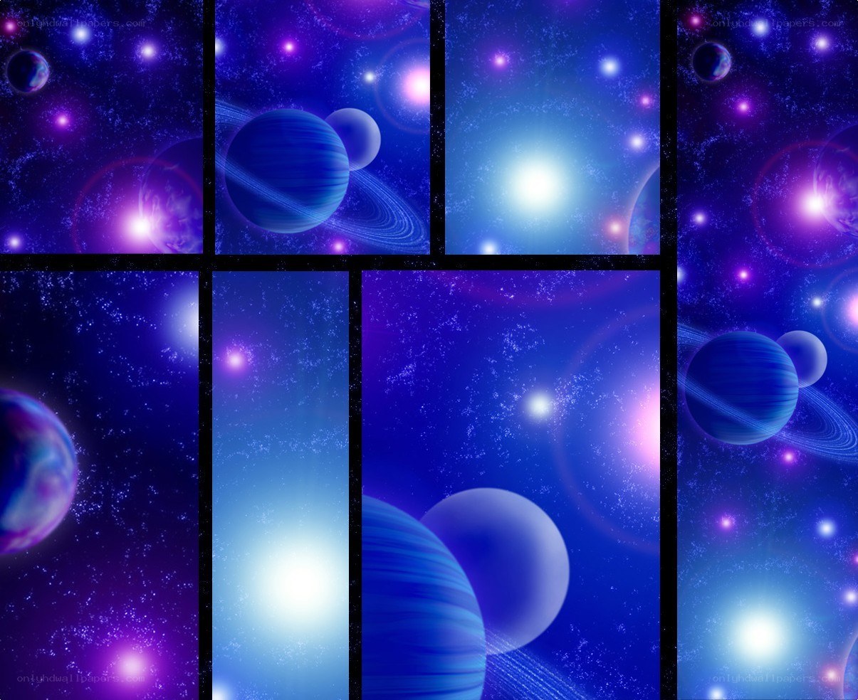 blue space collage