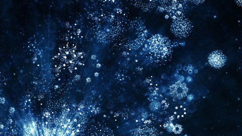Blue Sparkles in Dark Space