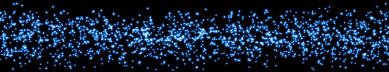 blue sparkles on black background