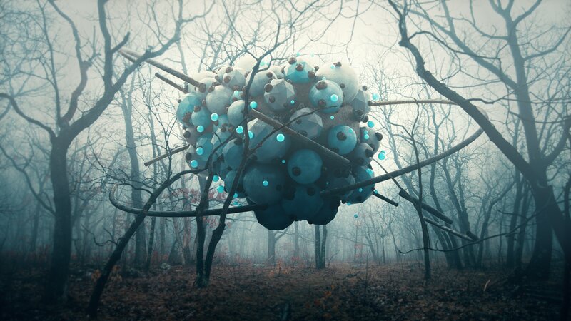 Blue Sphere Cluster