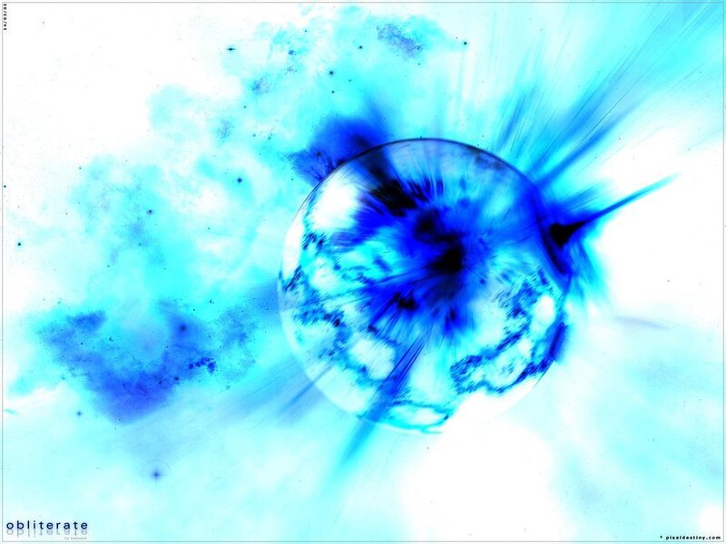 Blue Sphere Explosion