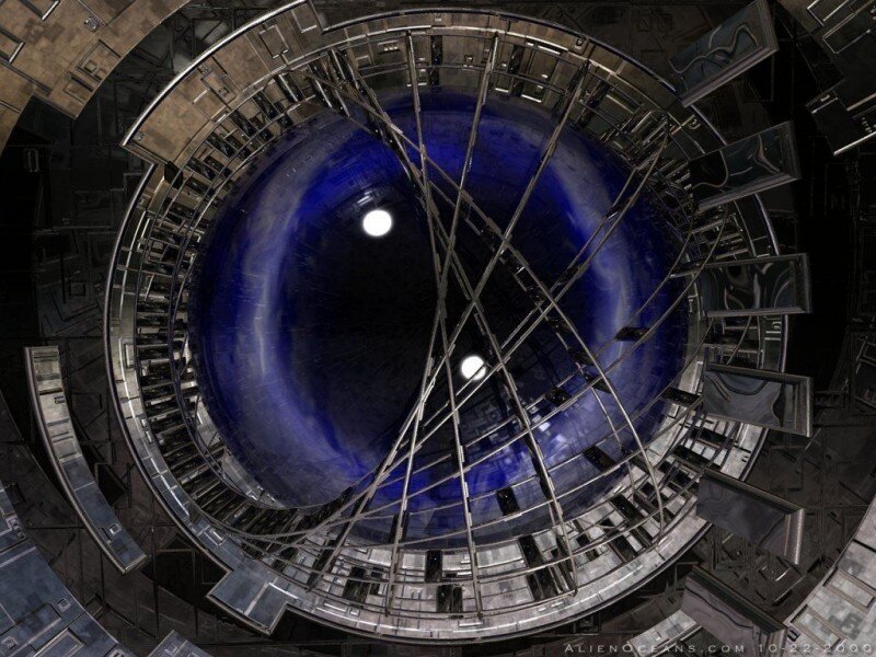 Blue Sphere in Machinery