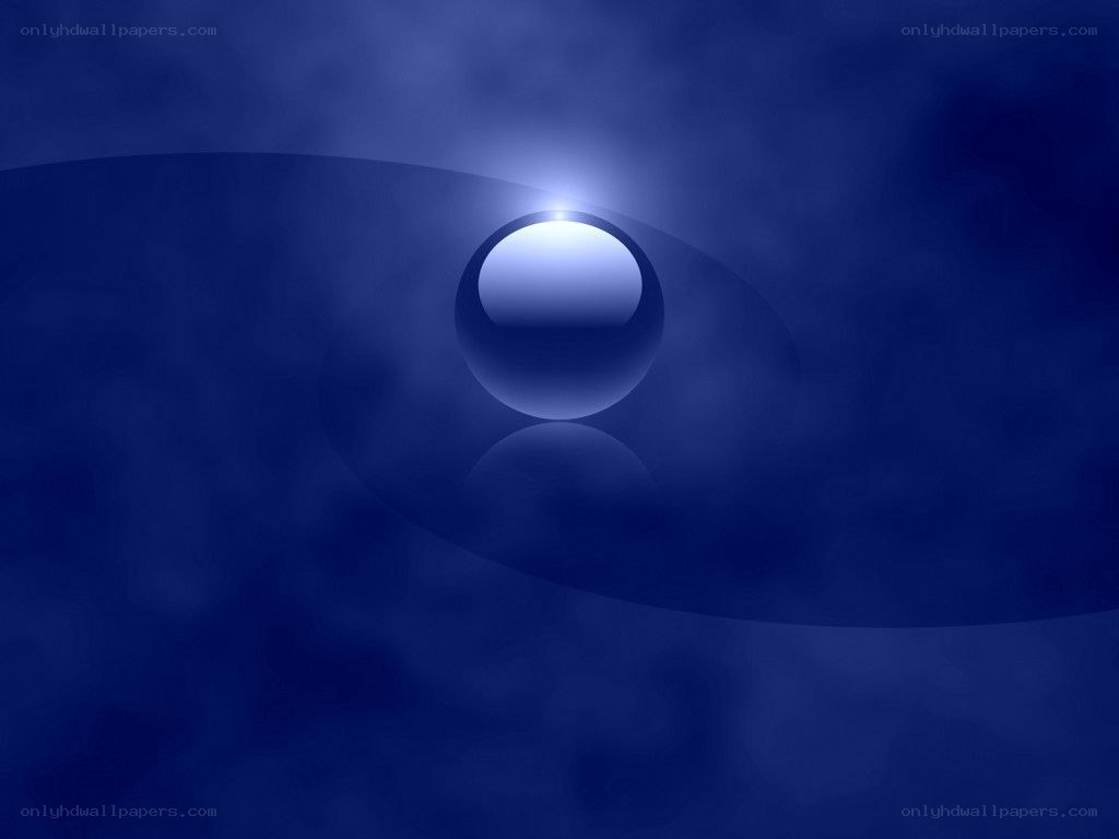 blue sphere in misty light