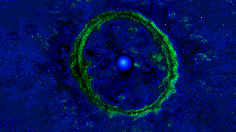 Blue Sphere in Ring
