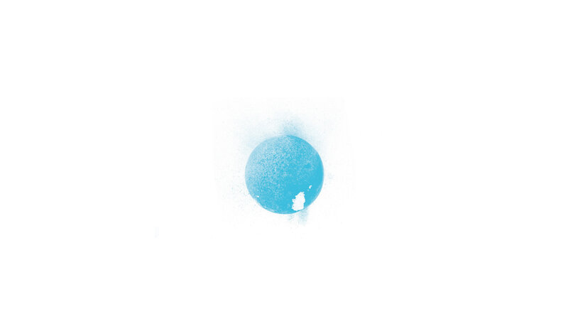 Blue Sphere on White