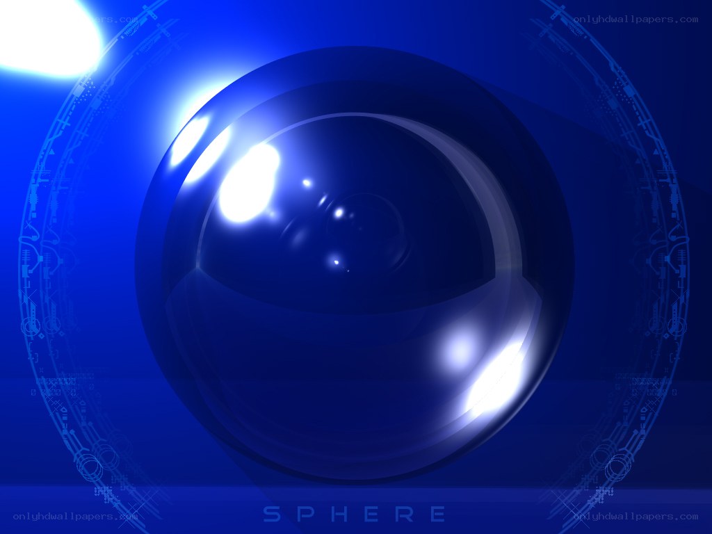 blue sphere with circuit design