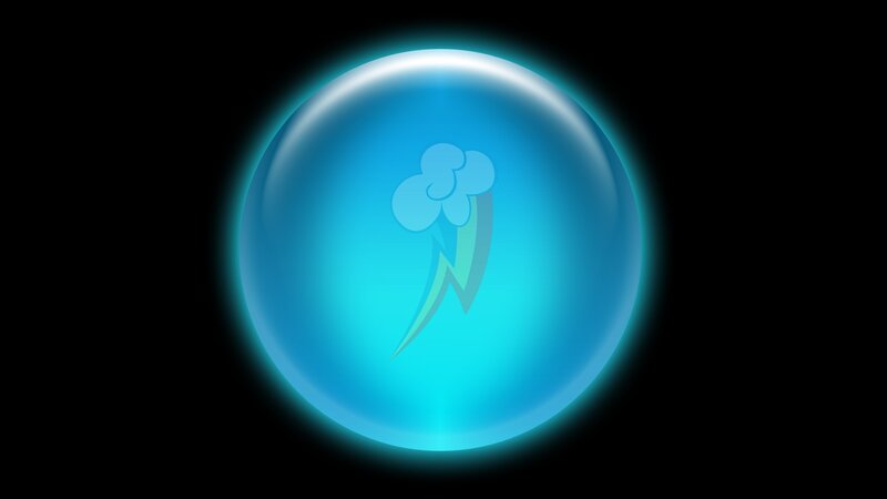 blue sphere with cloud and lightning