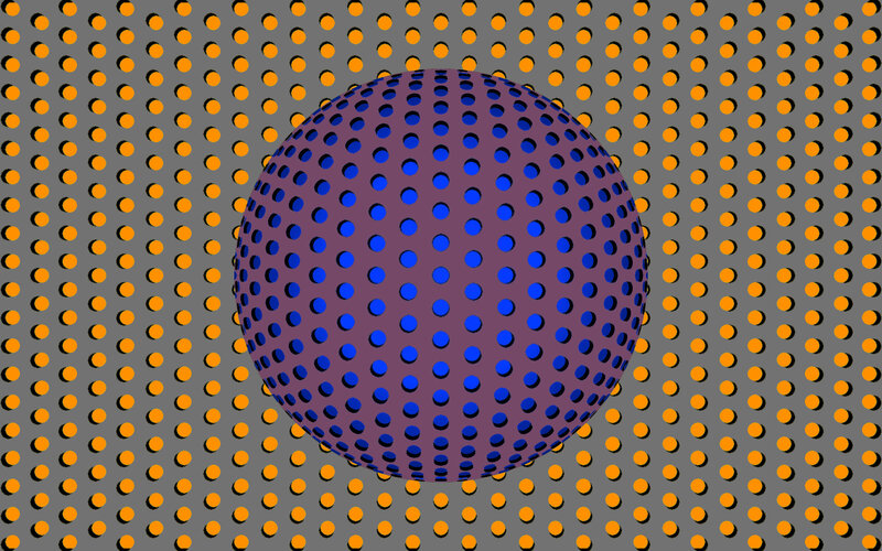 Blue Sphere with Dots